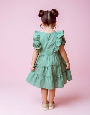 VESTIDO HELEN - VERDE ACERO