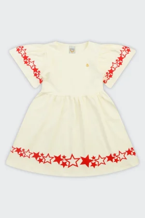 VESTIDO ESTRELAS - OFF WHITE